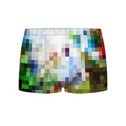Трусы-боксеры мужские Пиксельная абстракция, цвет: 3D-принт
