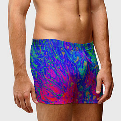 Трусы-боксеры мужские Разноцветная импрессивная композиция, цвет: 3D-принт — фото 2