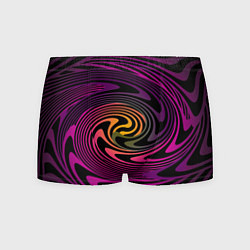 Трусы-боксеры мужские Бордово черный абстрактный узор спираль, цвет: 3D-принт