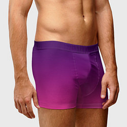Трусы-боксеры мужские Фиолетово малиновый градиент, цвет: 3D-принт — фото 2