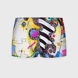 Трусы-боксеры мужские Василий Кандинский Абстрактная композиция, цвет: 3D-принт
