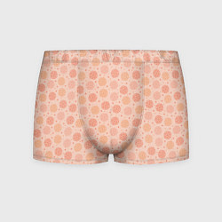 Мужские трусы Узор из снежинок в розовых оттенках