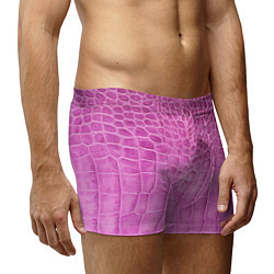 Трусы-боксеры мужские Кожа - текстура - pink, цвет: 3D-принт — фото 2