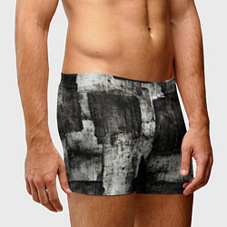Трусы-боксеры мужские Белый и чёрный абстракт, цвет: 3D-принт — фото 2