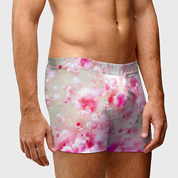 Трусы-боксеры мужские Розовое множество красок и пузырей, цвет: 3D-принт — фото 2