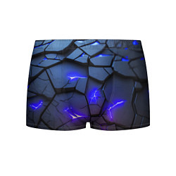 Трусы-боксеры мужские Светящаяся синяя лава, цвет: 3D-принт