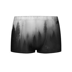 Трусы-боксеры мужские Красивый туманный лес, цвет: 3D-принт