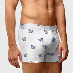 Трусы-боксеры мужские Бумажные самолетики, цвет: 3D-принт — фото 2