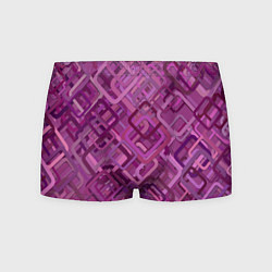 Трусы-боксеры мужские Фиолетовые диагонали, цвет: 3D-принт