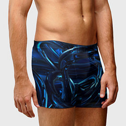 Трусы-боксеры мужские Фрактальный узор волны, цвет: 3D-принт — фото 2