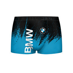 Трусы-боксеры мужские Bmw голубые брызги, цвет: 3D-принт
