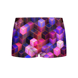 Трусы-боксеры мужские Цветные кубики, цвет: 3D-принт