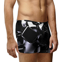 Трусы-боксеры мужские Хромированные кубы, цвет: 3D-принт — фото 2