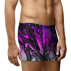 Трусы-боксеры мужские Неоновые цвета брызги краски гранжевая текстура, цвет: 3D-принт — фото 2