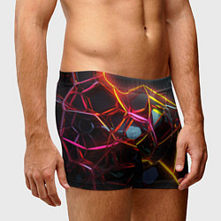 Трусы-боксеры мужские Неоновые трубки абстракция, цвет: 3D-принт — фото 2