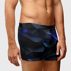 Трусы-боксеры мужские Синие и черные кубы, цвет: 3D-принт — фото 2