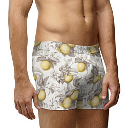 Трусы-боксеры мужские Лимоны - винтаж графика: паттерн, цвет: 3D-принт — фото 2