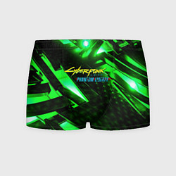 Мужские трусы Cyberpunk 2077 phantom liberty neon green