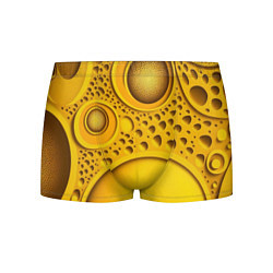 Трусы-боксеры мужские Желтая объемная текстура, цвет: 3D-принт