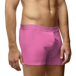 Трусы-боксеры мужские Нежный розовый кружочки, цвет: 3D-принт — фото 2