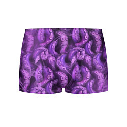 Трусы-боксеры мужские Фиолетовые щупальца и дым, цвет: 3D-принт