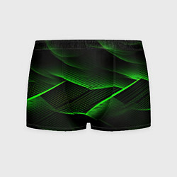 Трусы-боксеры мужские Зеленые абстрактные полосы, цвет: 3D-принт
