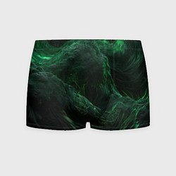 Трусы-боксеры мужские Темно зеленая абстракция, цвет: 3D-принт
