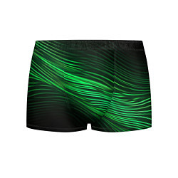 Трусы-боксеры мужские Green neon lines, цвет: 3D-принт