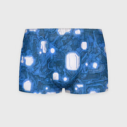 Мужские трусы Синие кибернетические схемы неон