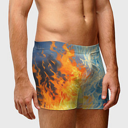 Трусы-боксеры мужские Вода и пламя абстракция, цвет: 3D-принт — фото 2