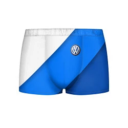 Трусы-боксеры мужские Volkswagen - голубые линии, цвет: 3D-принт