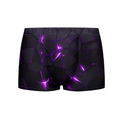 Трусы-боксеры мужские Неоновые плиты с фиолетовым свечением, цвет: 3D-принт