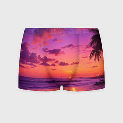 Трусы-боксеры мужские Пляж vice city, цвет: 3D-принт
