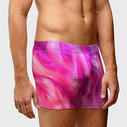 Трусы-боксеры мужские Pink abstract texture, цвет: 3D-принт — фото 2