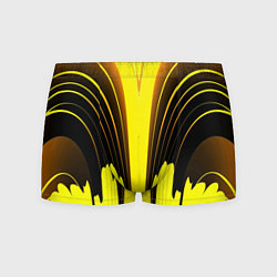 Трусы-боксеры мужские Черно-желтые мотивы, цвет: 3D-принт