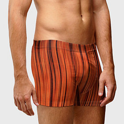 Трусы-боксеры мужские Абстрактные полосы красно-оранжевый, цвет: 3D-принт — фото 2