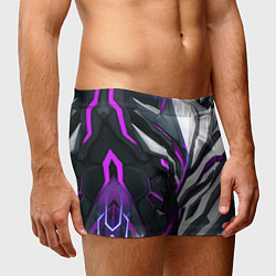 Трусы-боксеры мужские Броня адская и райская фиолетовая, цвет: 3D-принт — фото 2