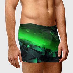 Трусы-боксеры мужские Абстрактное эхо зелени, цвет: 3D-принт — фото 2