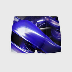 Трусы-боксеры мужские Blue black abstract, цвет: 3D-принт