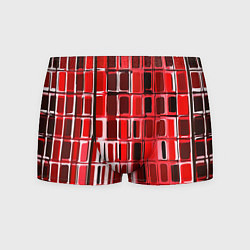 Трусы-боксеры мужские Красные прямоугольники, цвет: 3D-принт