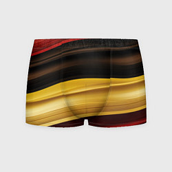 Трусы-боксеры мужские Черный красный желтый цвет абстракции, цвет: 3D-принт