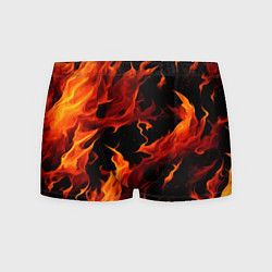 Трусы-боксеры мужские Пламя в темноте, цвет: 3D-принт