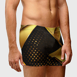 Трусы-боксеры мужские Золотистая текстура абстракт, цвет: 3D-принт — фото 2