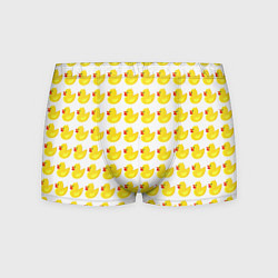 Трусы-боксеры мужские Семейка желтых резиновых уточек, цвет: 3D-принт