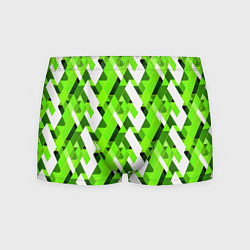 Мужские трусы Зелёные и белые фигуры