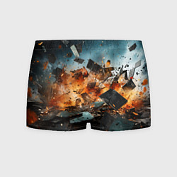 Мужские трусы Взрыв плит абстракция