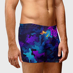 Трусы-боксеры мужские Яркие кислотная разноцветные пятна в виде камуфляж, цвет: 3D-принт — фото 2