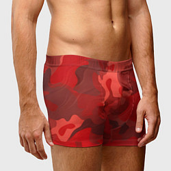 Трусы-боксеры мужские Красный камуфляж крупный, цвет: 3D-принт — фото 2