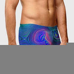 Трусы-боксеры мужские Яркая абстракция волнистых линий, цвет: 3D-принт — фото 2