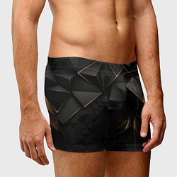 Трусы-боксеры мужские Black gold luxury, цвет: 3D-принт — фото 2